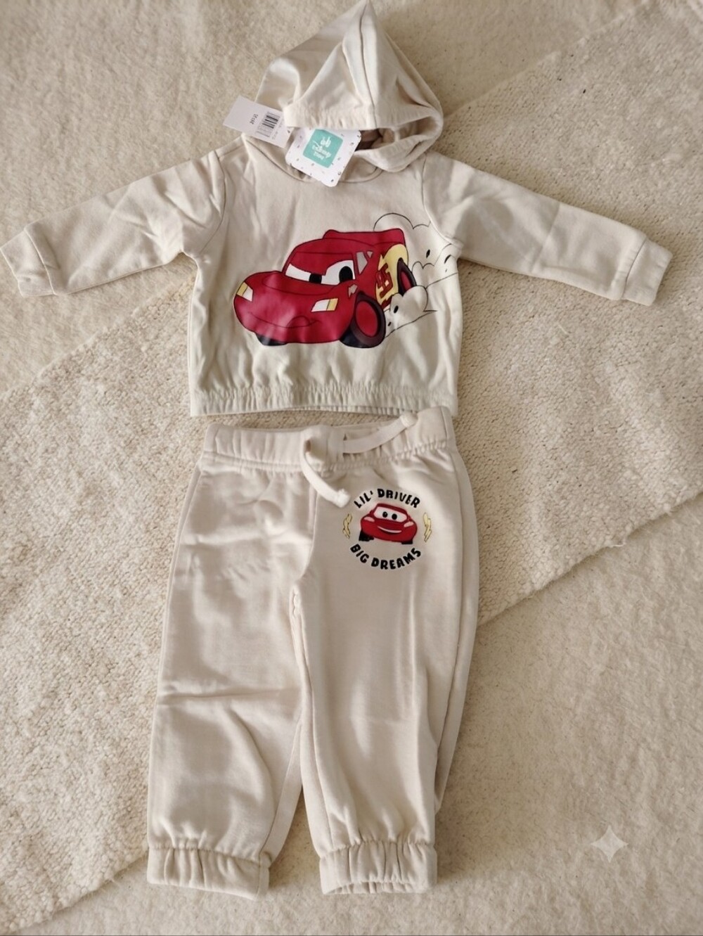 Cars Baby Boy 2 Piece Fleece Jogger Set,